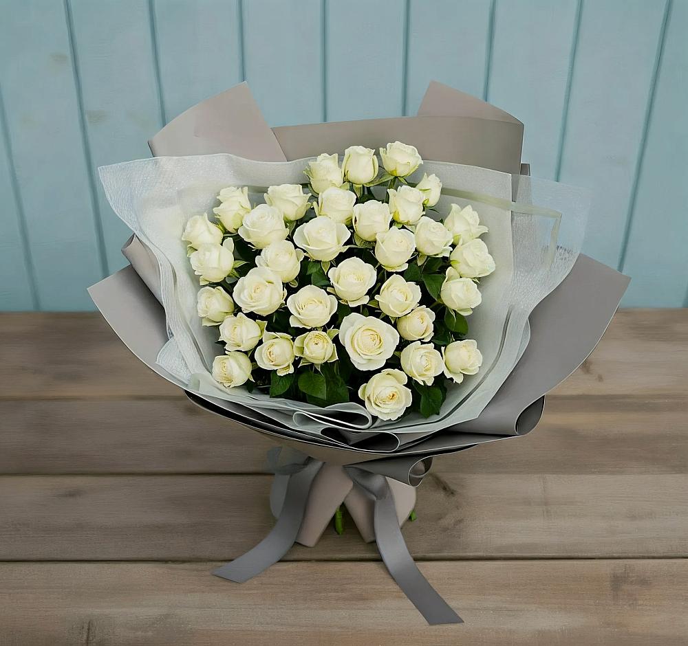Букет Белоснежная нежность в Бурацком