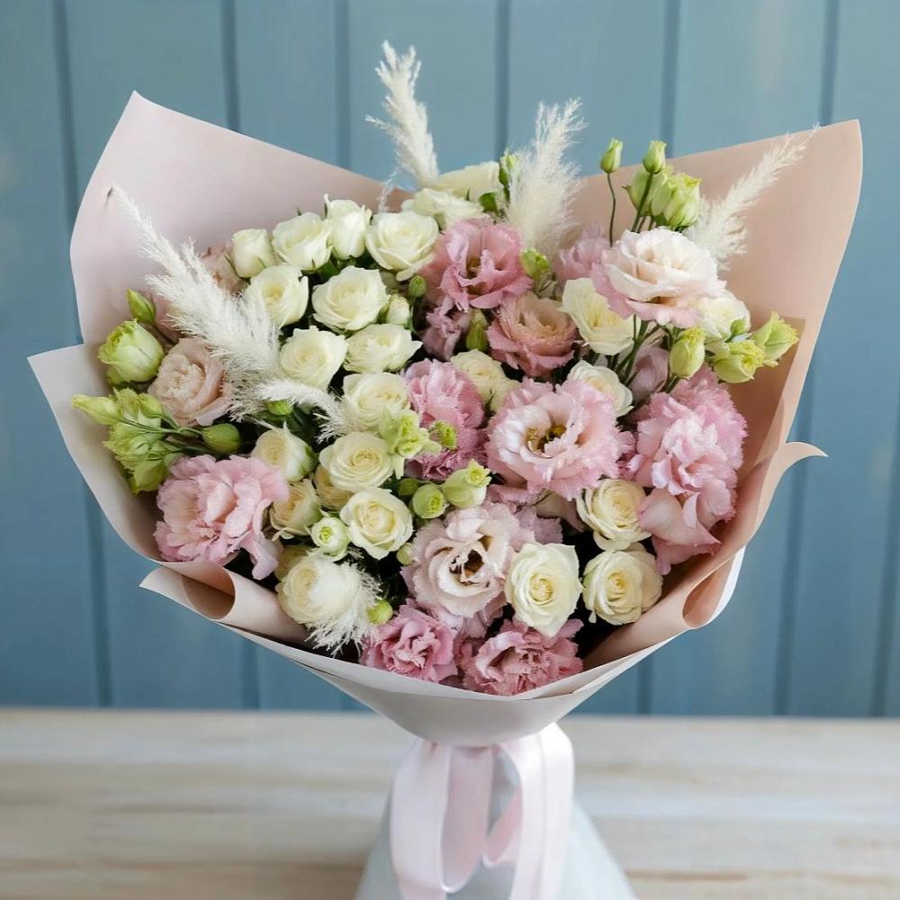 Букет цветов из: Альстромерии и Розы в Бурацком