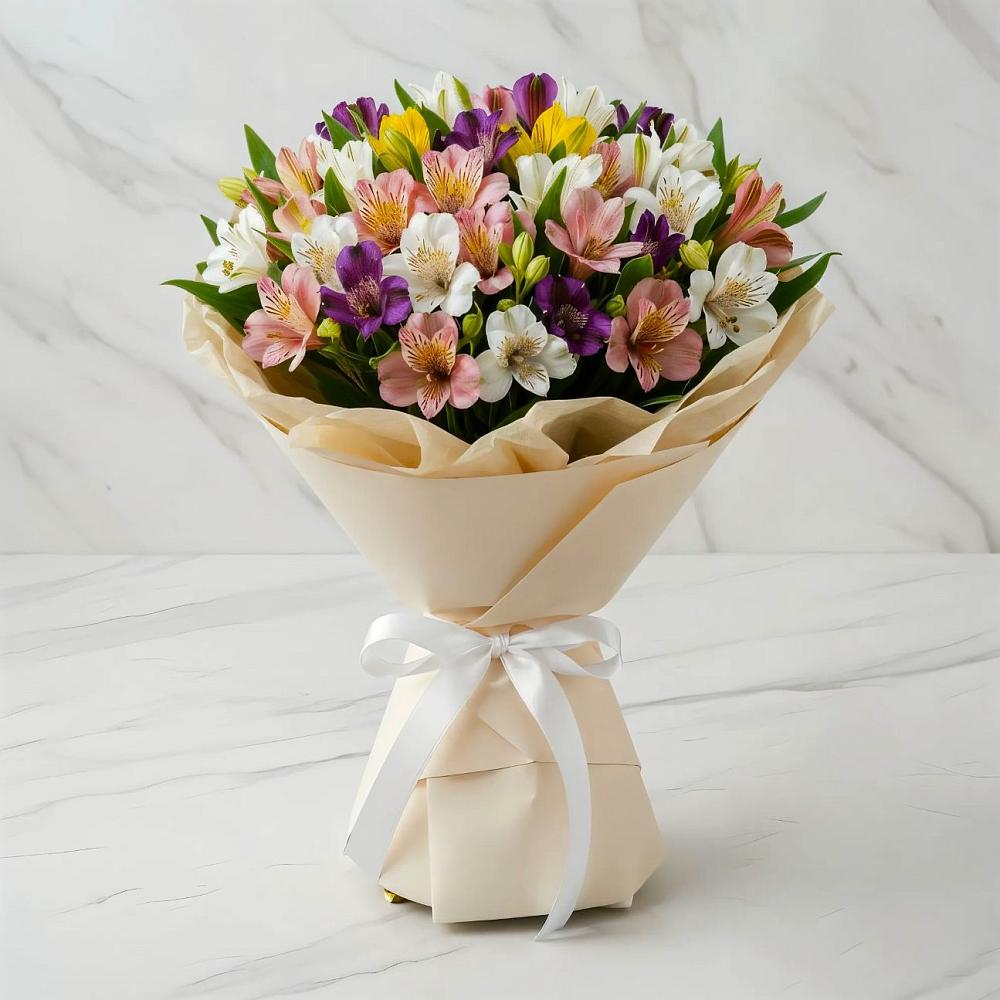 Букет цветов из: Альстромерии в Бурацком