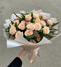 Букет Кремовые розы Латте в Бурацком