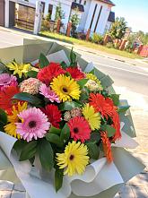 Букет цветов из:  Герберы #REPLACE_PRED# Бурацком