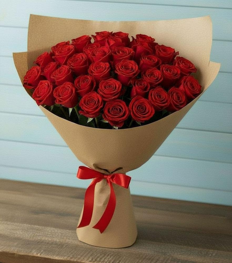 Букет Красные розы Милано в Бурацком