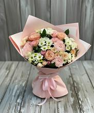 Букет цветов из:  Гвоздики, Розы и Хризантемы в Бурацком