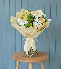 Букет цветов из:  Хризантемы и Розы в Бурацком