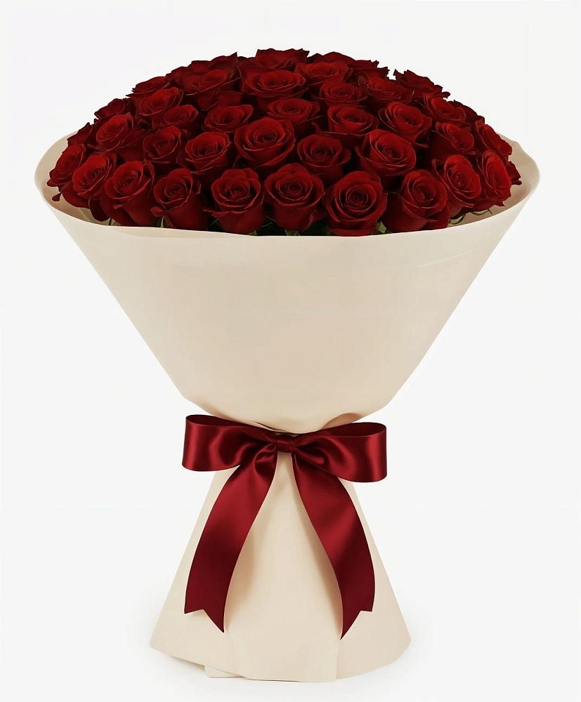 Букет 101 Бордовая роза Блэк Бакарра в Бурацком