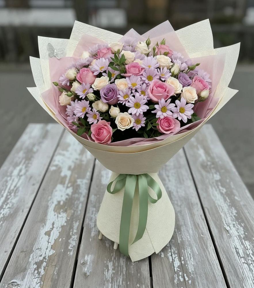 Букет цветов из: Розы и Хризантемы в Бурацком